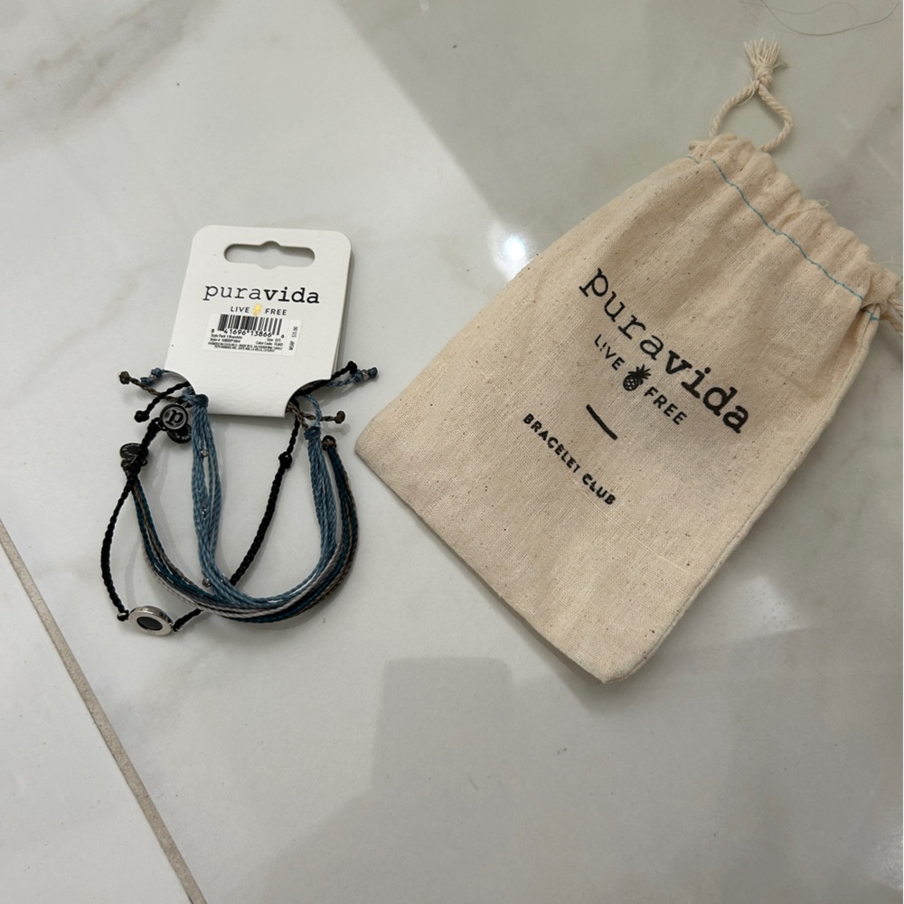 Pura Vida Black and Blue Bracelet Trio